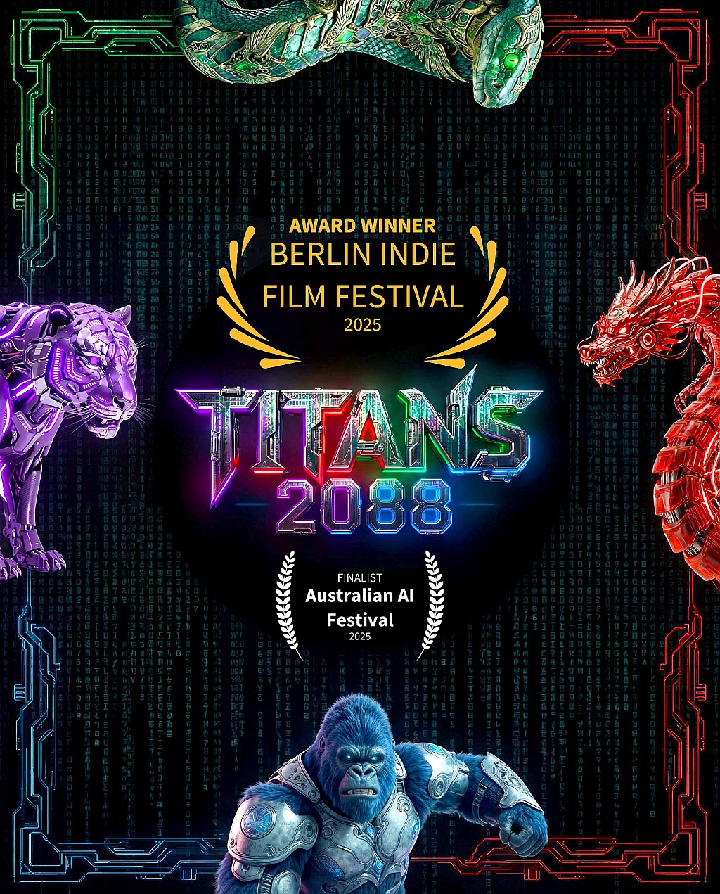Titans 2088 AI Film Poster